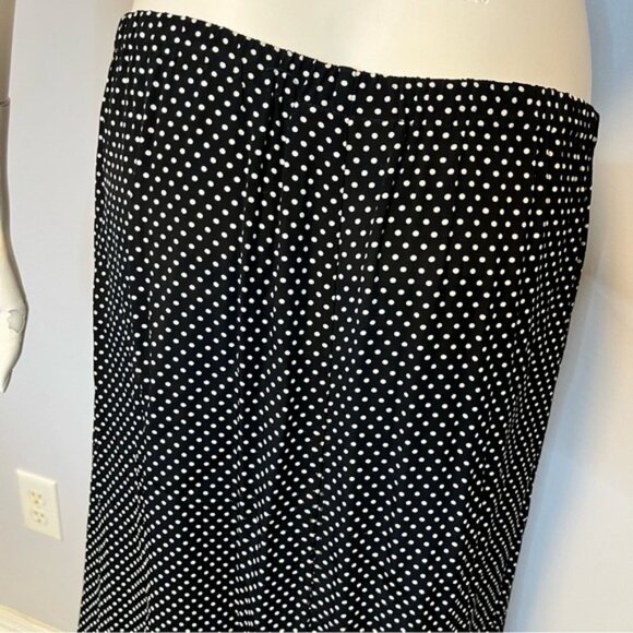 Maeve by Anthropologie Black White Maxi Skirt Dots Print Size M - Picture 5 of 8
